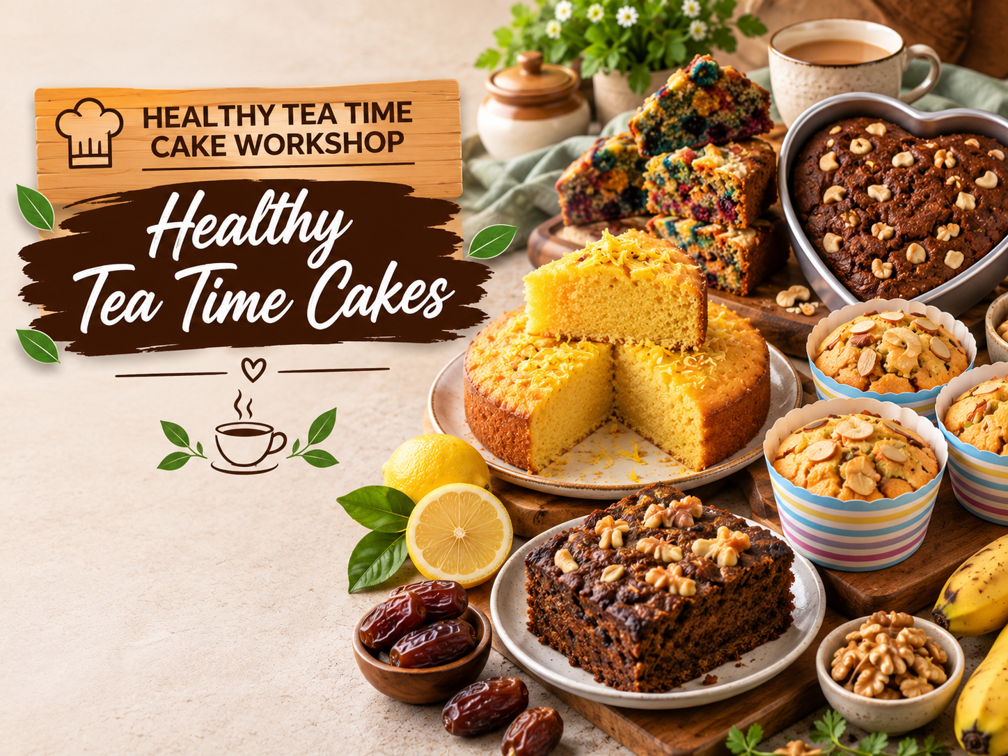 Healthy Tea Cakes & Muffins